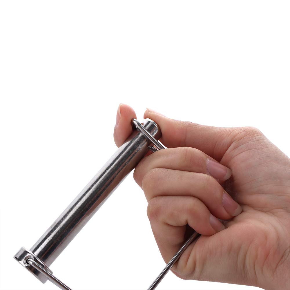 2 Pcs Large Safety Coupler Pin 1/2" x 3.54"(12.6mm x 90mm), Full Marine Grade 316 Stainless Steel Heavy Duty Shaft Locking Pin