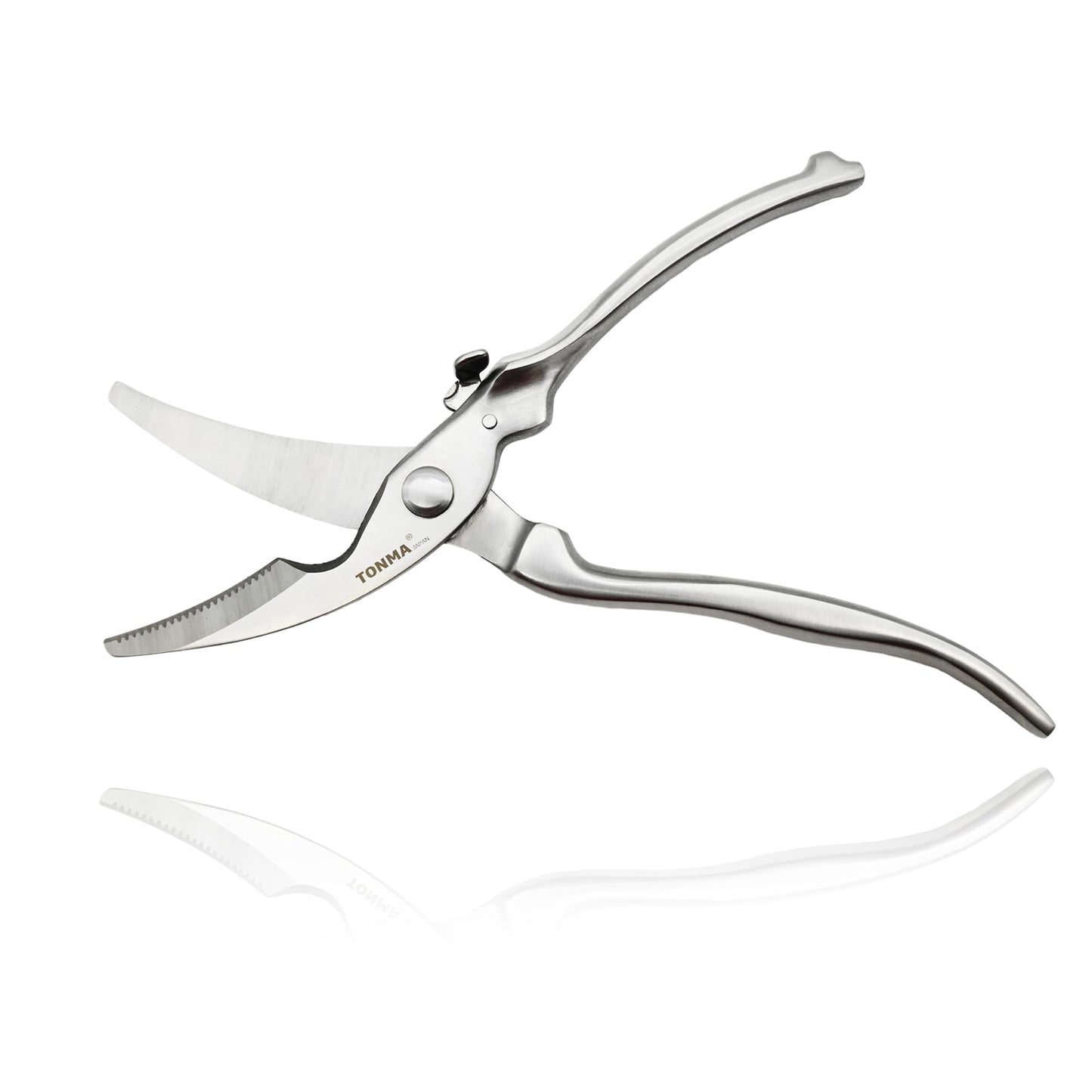 TONMA Poultry Shears Heavy Duty [Made in Japan] 10" Japanese Kitchen Scissors Restaurant Grade Stainless Steel Kitchen Shears All Purpose for Spatchcock Turkey, Butterflied Chicken, Crab, Seafood