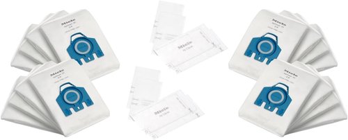 Miele Original Performance Pack Vacuum Cleaner Bags - 16 HEPA AirClean Bags for C2, C3, S8, S5, S2 Models