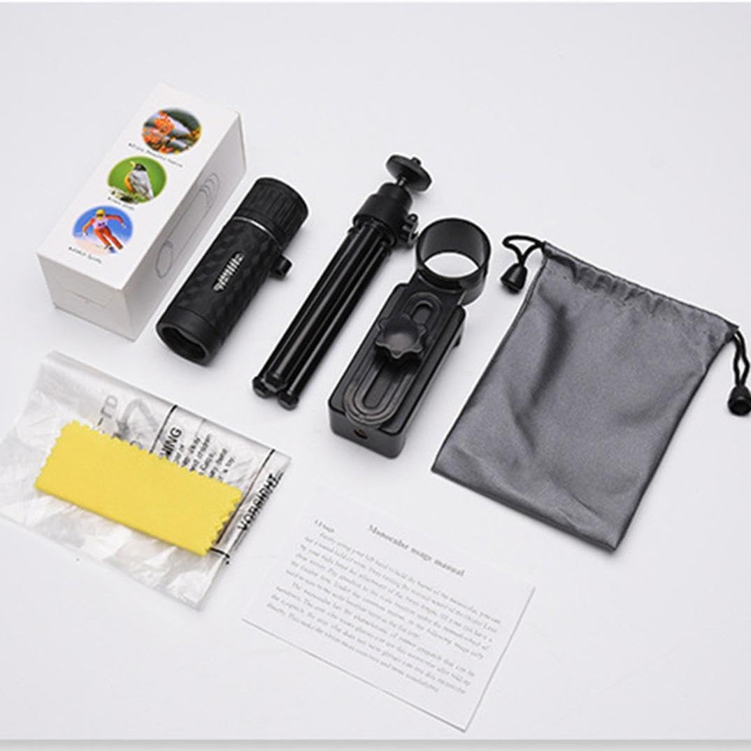Generic 30x50 Monocular, Telescope for Adults High Powered with Smartphone Adapter Tripod, High-Definition Low Light