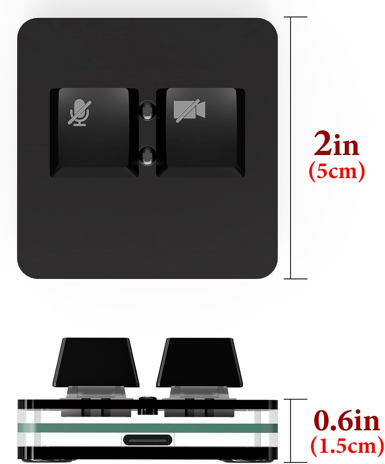 GEEKRIA RGB Meeting Mute Controller Compatible with Windows Zoom App, Mute/Unmute Microphone Audio, Stop/Start Video
