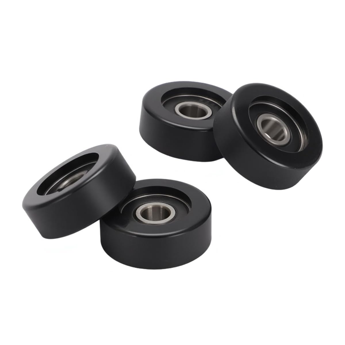 Optimized Replacement Roller Wheels for Aero Pilates Reformer, Set of 4, High-Performance Cylindrical Design, Ultra-Smooth & Silent Glide, Easy Installation, Black