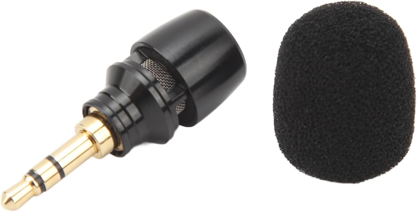 ciciglow 3.5mm, External Camera Microphone Mini Omnidirectional Condenser Microphone with Noise Reduction, for DSLR