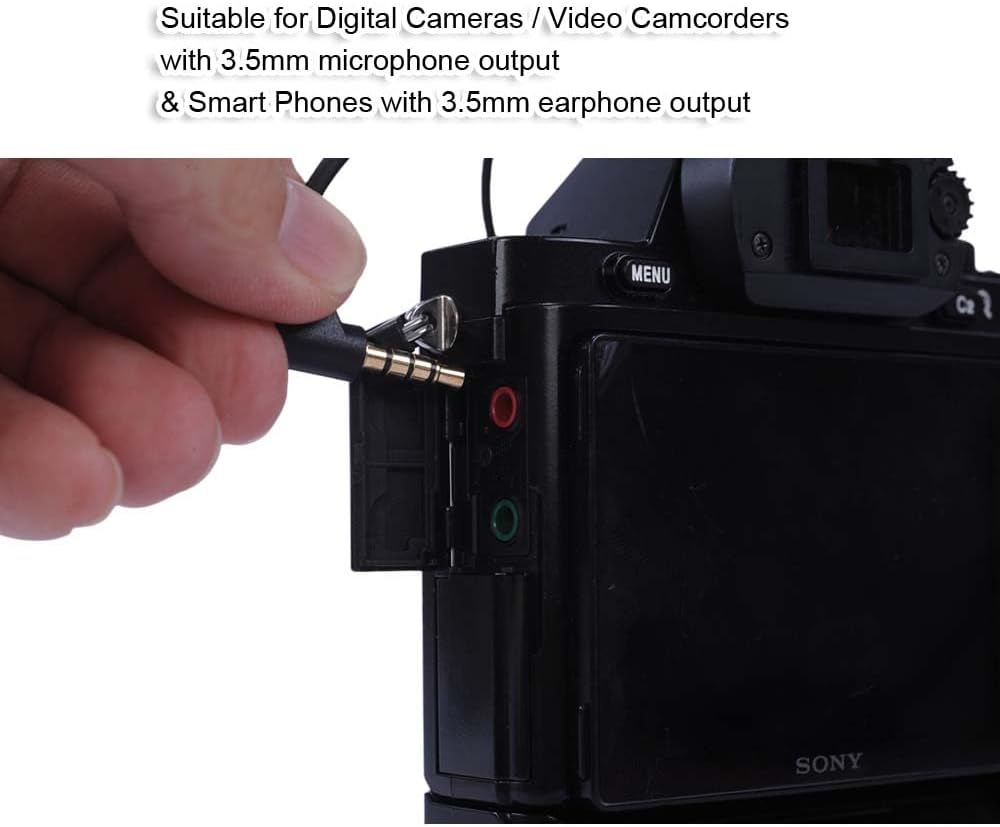duomianshou 3.5mm DC/DV Dedicated Recording Microphone MIC with Cold Foot & Audio Plug for Digital Camera Video