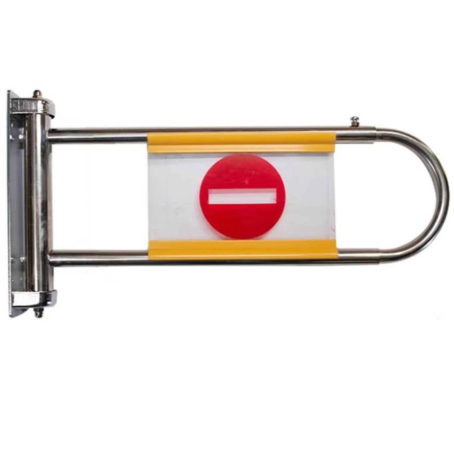 WXPWAMZ Metal Swing Safety Gate for Supermarket - Spring-Loaded One-Way Import/Export Entrance Automatic Closing Pedestrian Access Door Cashier Counter (Silver 55-80CM)
