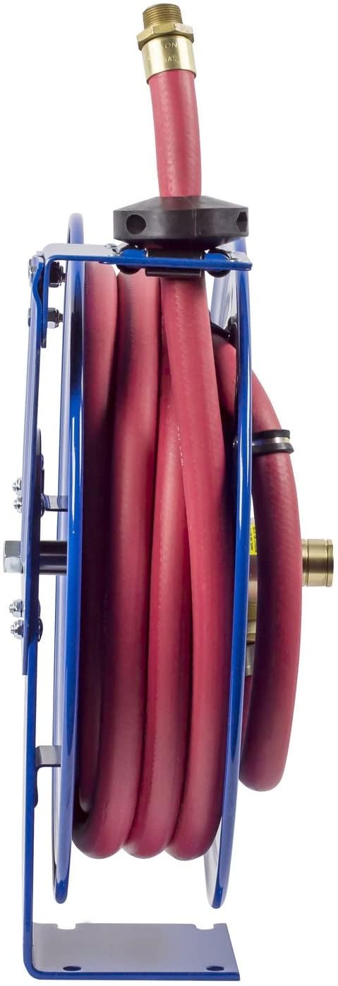 Coxreels SHF-N-525 Retractable Fuel Hose Reel, SH Fuel Series - 3/4” x 25’, 300 PSI - Easy-Maintenance with Brass Swivel and Multi-Position Mount Arm, Heavy-Duty Steel Construction, Made in the USA