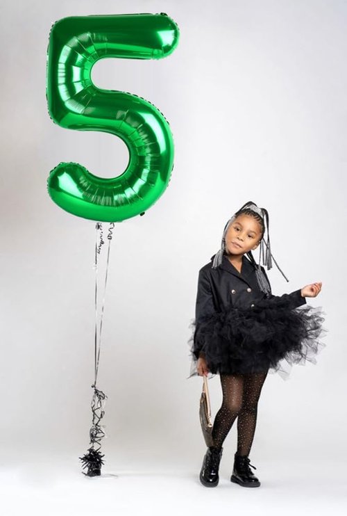 Balloon Numbers - 40 Inch Dark Green Number Balloons for 5th Birthday & Wedding Decor