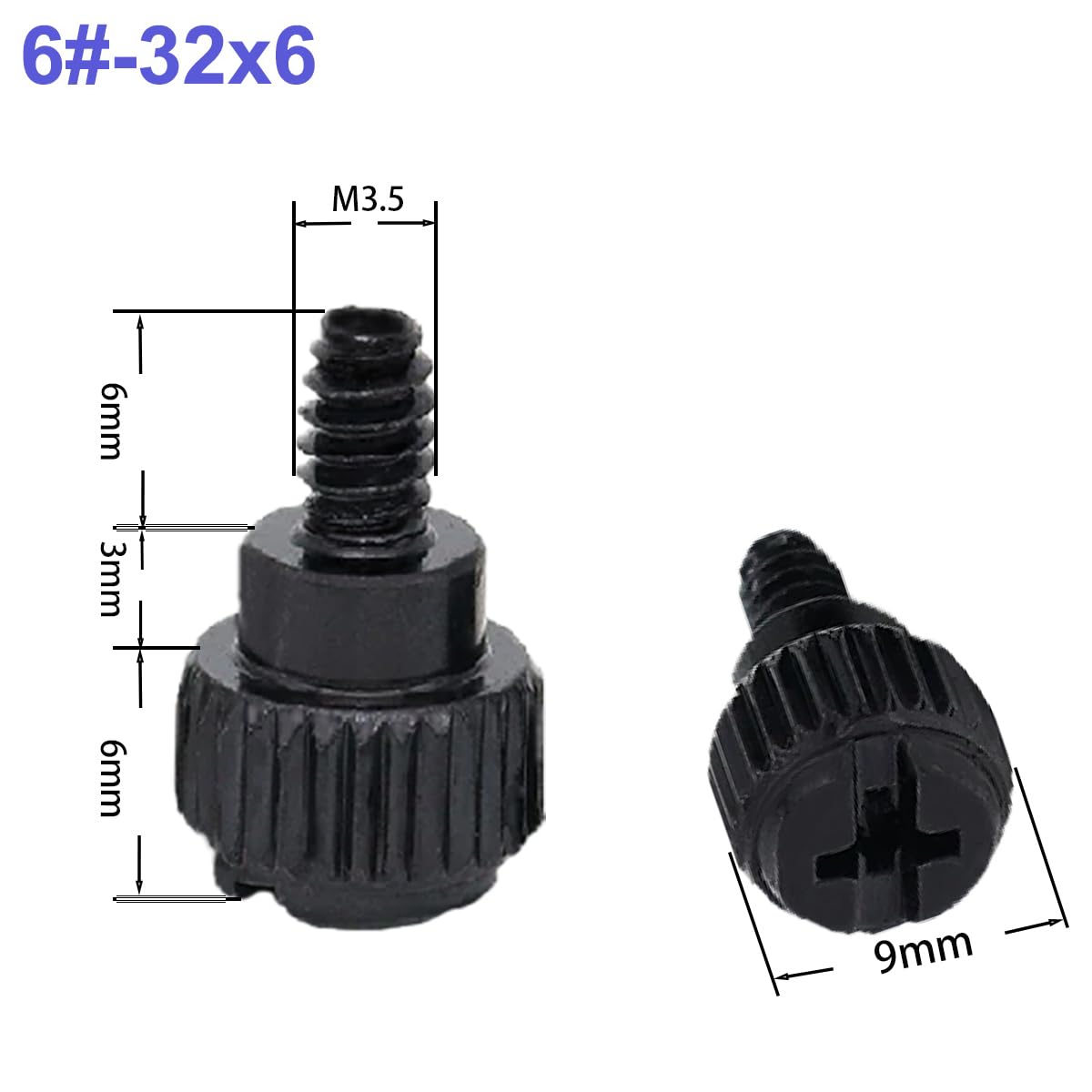 Mougerk 6-32 (10PCS) Computer Case Thumb Screws Computer Case Screws
