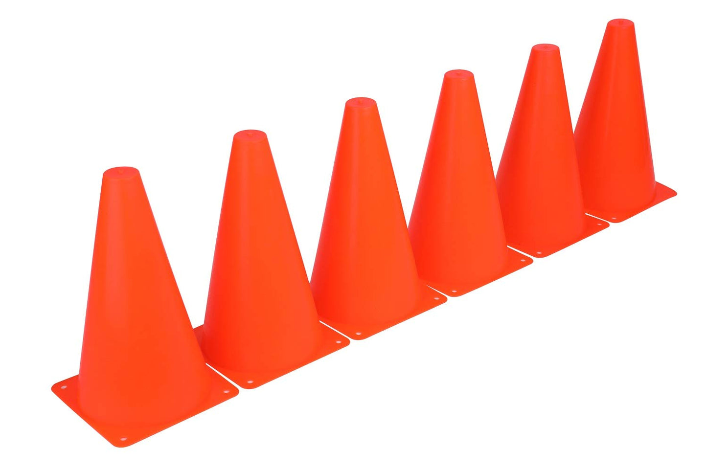 Fragraim 9 Inch Plastic Training Traffic Cones, Sport Cones, Agility Field Marker Cones for Soccer Basketball Football Drills Training, Outdoor Activity or Events - Set of 24, Orange