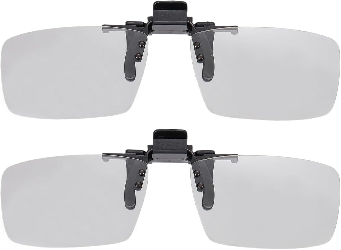3D 3D MECCANIXITY Polarized Clip-on Glasses, Passive Circular Viewing Glasses Frame for Anaglyph Movies Theater Games