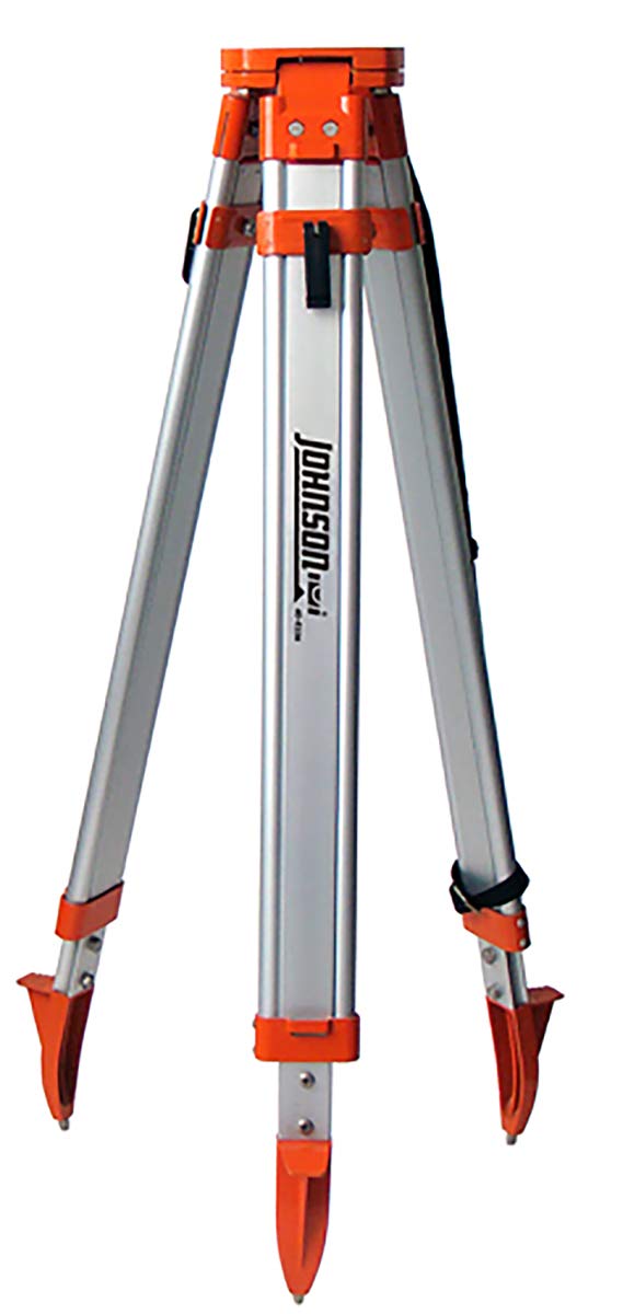 Johnson Level & Tool 40-6335 Contractor Aluminum Tripod with 5/8" - 11 Thread, 4'-5' Working Height, Silver/Orange, 1 Tripod