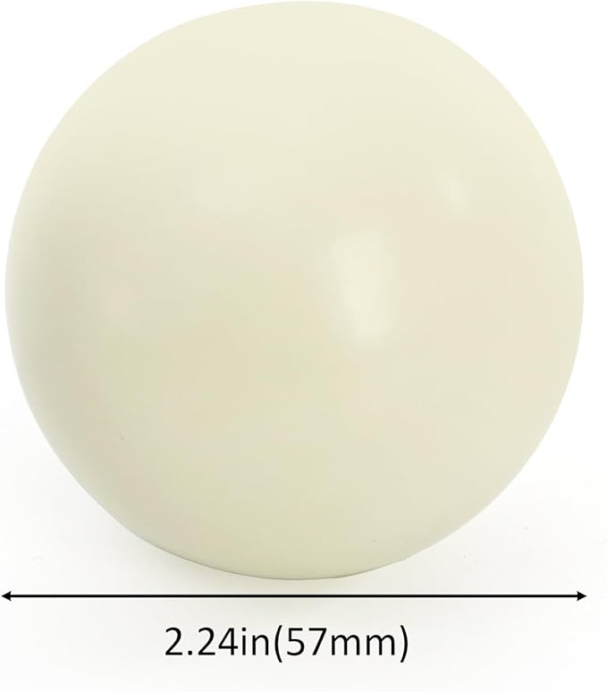 Lawei 4 Pack 57mm Bocce Pallino Balls, Durable Resin Target Balls for Bocce Ball Game, Bocce Balls Replacement for Sport Adults Outdoor, Backyard, Beach and Party Activities, Beige
