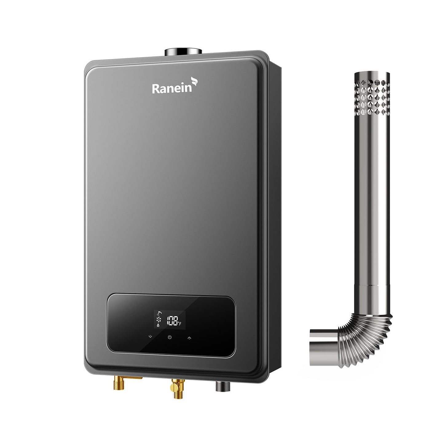 Ranein Natural Gas Tankless Water Heater, Indoor Max 5.3 GPM, 130,000 BTU Instant Hot Water Heater