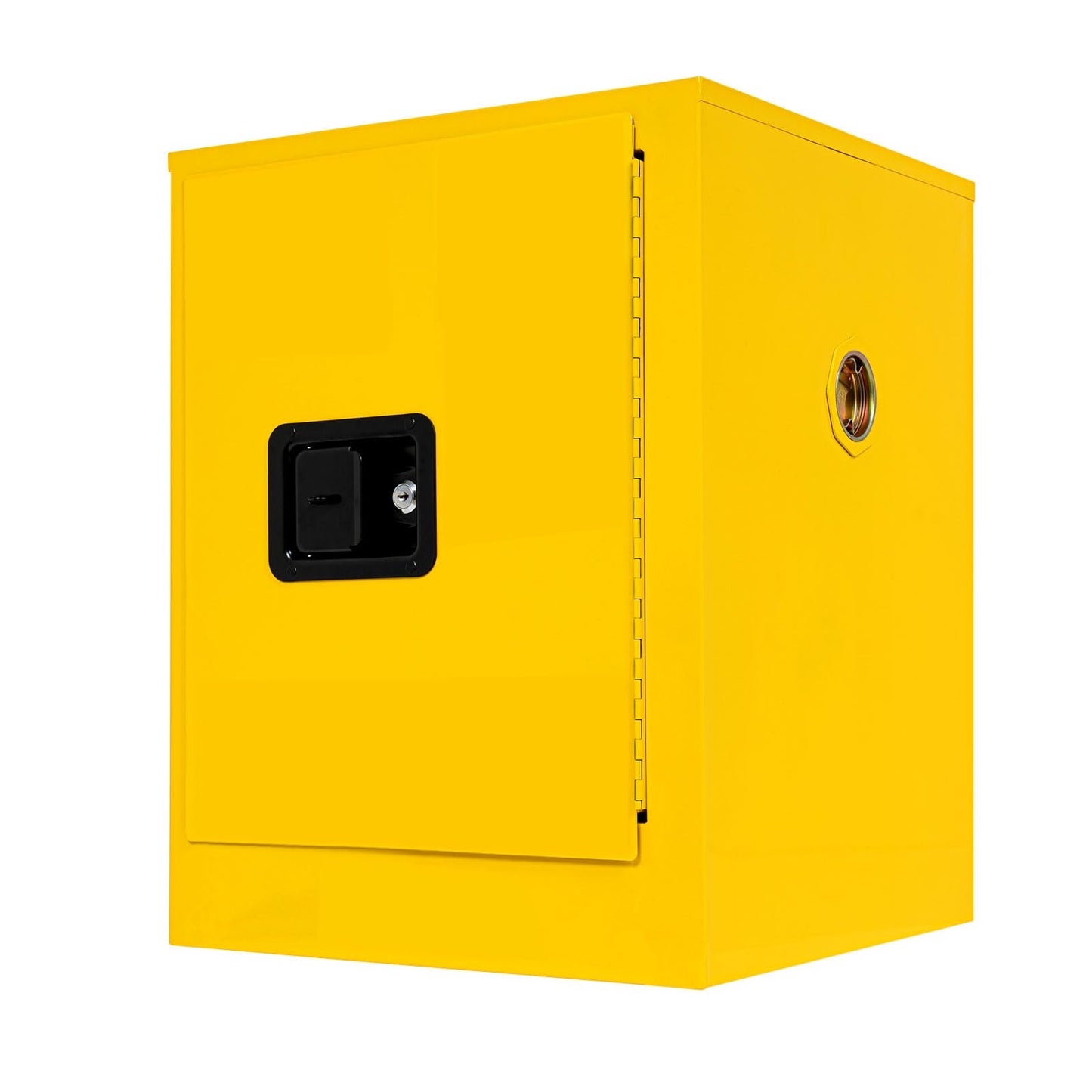 LOYALHEARTDY 12 Gallon Flammable Storage Cabinet Hazardous Storage Cabinet Yellow Fire Safety Manual Door Galvanized Steel Safety Cabinet for Commercial Industrial and Home Use, 17" L x 17" W x 22" H