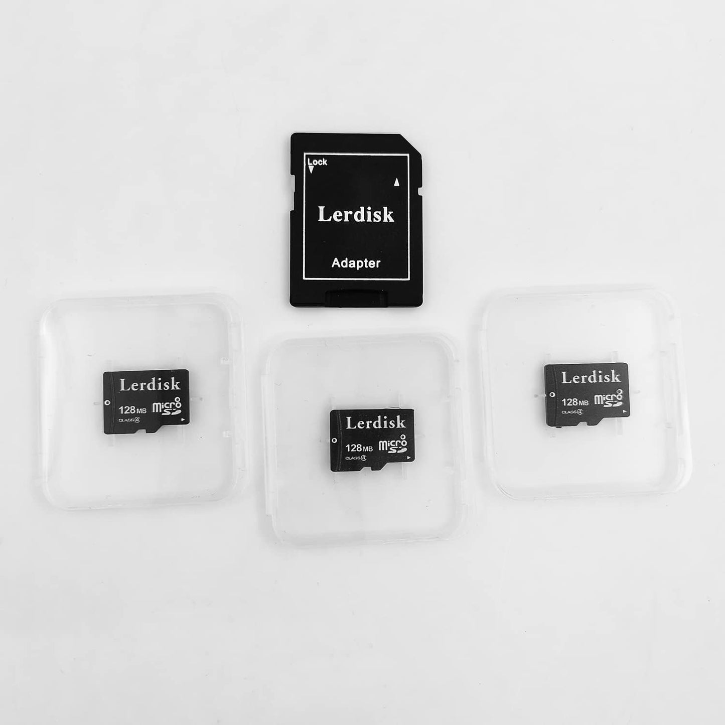 Lerdisk 128MB (0.12GB) Pack 3 MP3/Old Factory Wholesale Micro SD Card of in Bulk Low Capacity for Phones/Small Files