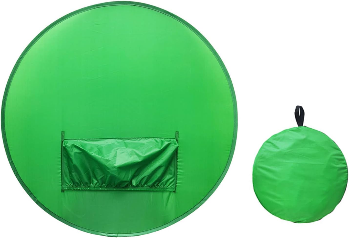 Denash 56" Green Screen Backdrop, Diameter Foldable Green Background, Portable Webcam Background for Video Chats