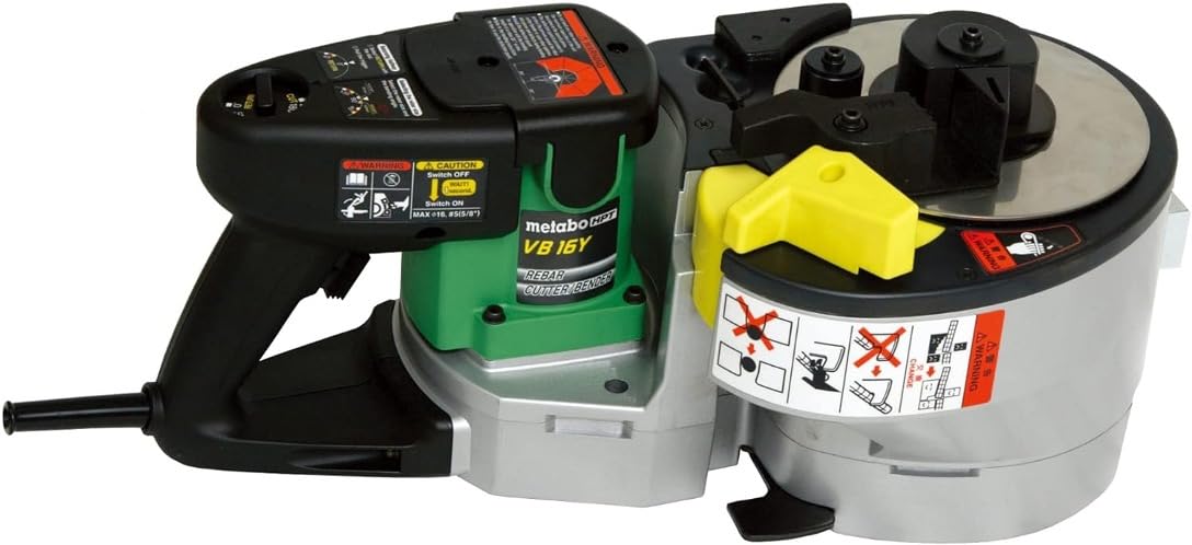 Metabo HPT Portable Rebar Bender and Cutter, 8-Amp Motor, Grade 60 rebar, Maximum 180° Angle, Variable Speed Trigger, Lightweight Design, Precision Bends and Cuts, VB16Y
