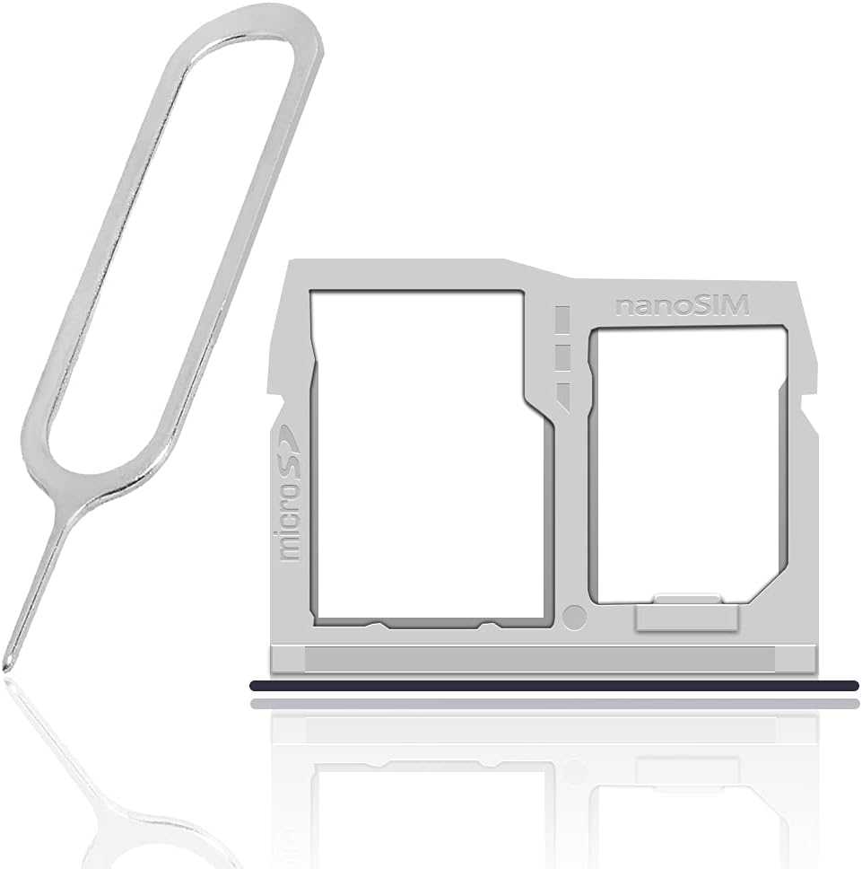 AceSoft 6 LM-Q730MM Perfectly Fit Standard Durable SIM and Memory Card Tray Holder w/SIM Card Ejection Pin Compatible