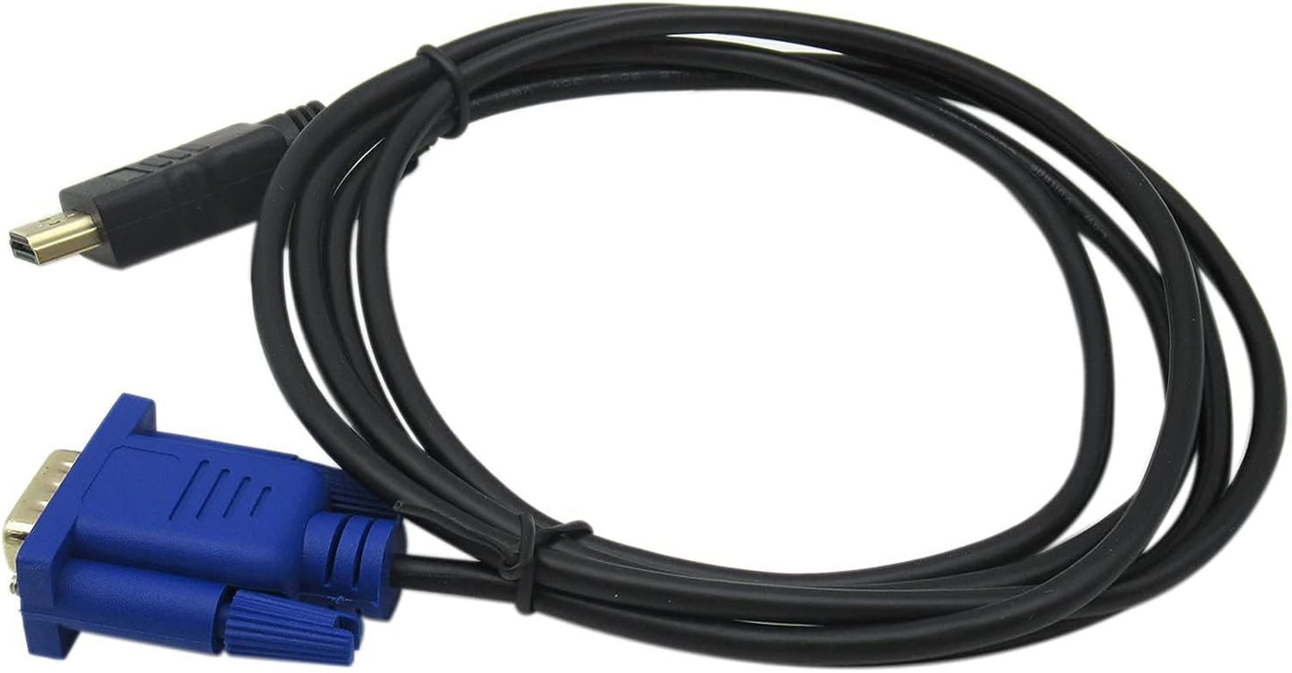 BLUE ELF 6ft/1.8m 1080P HDMI to VGA Adapter Cable Gold-Plated HDMI Male to VGA Male Active Video Converter Cord