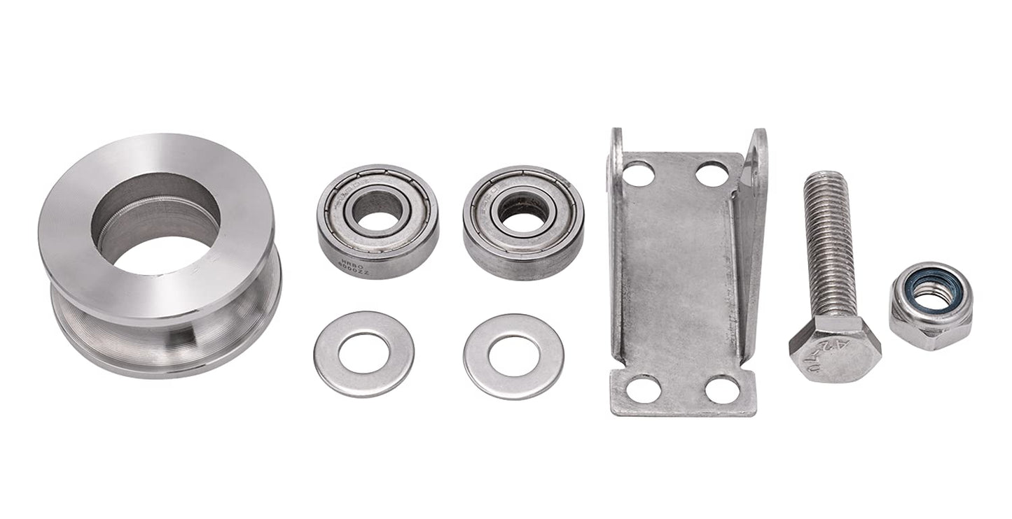 SHINICO Cable Pulley Wheel Stainless Steel, Duplex Bearings, Rope Pulley for Pulley System, Gym Equipment, Sliding Gate, 1 Pack