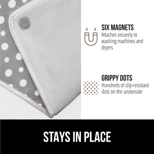 GORILLA GRIP Ironing Board Cover & Pad - Scorch Resistant Silicone Coating, 28x24" Polka Dots