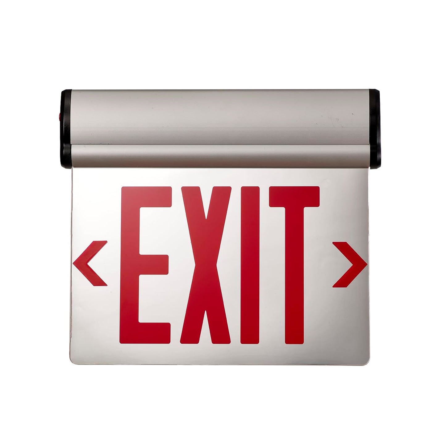 TANLUX Red Exit Signs for Business, Double Sides LED Edge Lit Exit Sign, UL 924, Hardwired Emergency Exit Lights with Battery Backup, Aluminum Housing with Rotating Acrylic Mirror Panel, AC 120/347V, 4 Pack