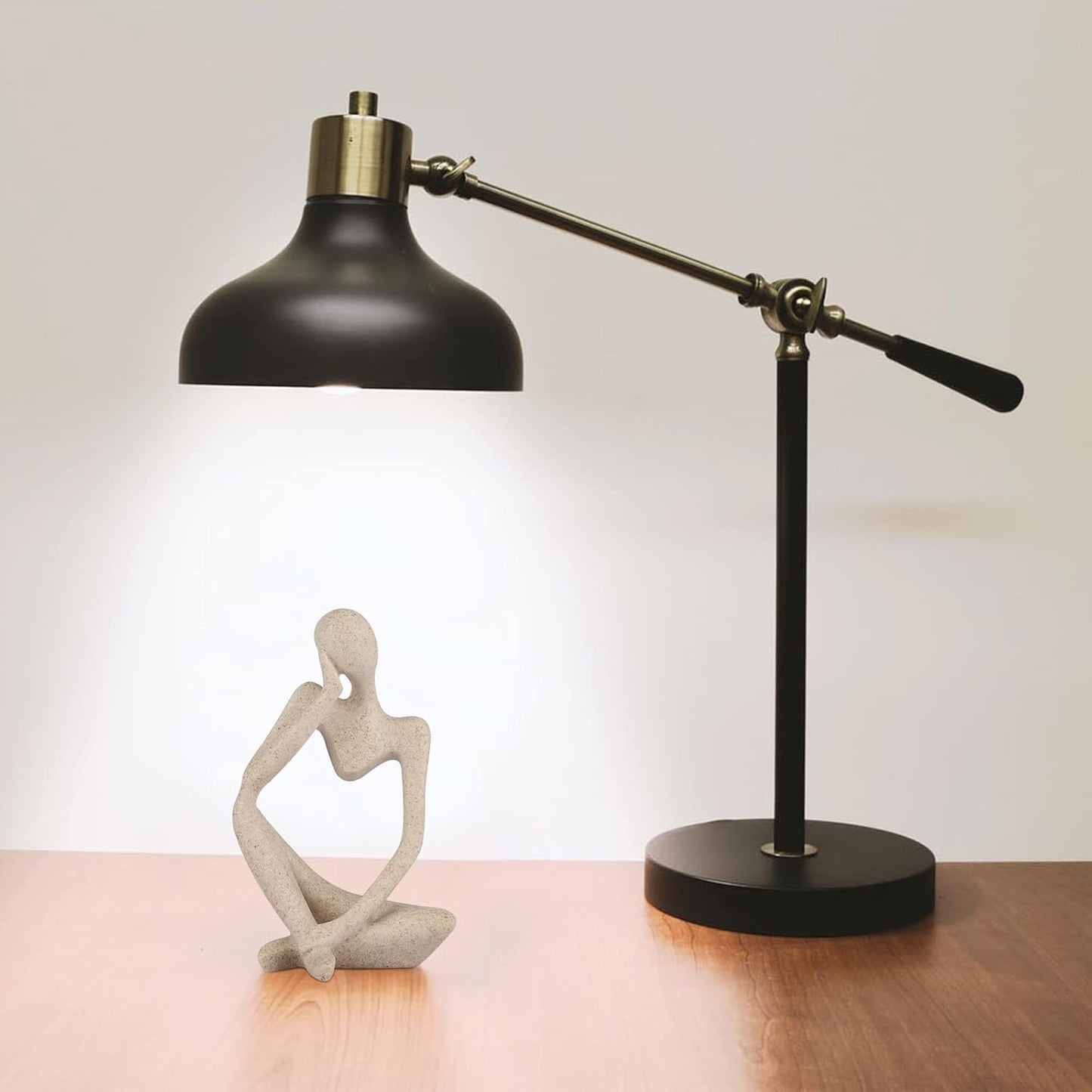 Skiennix Sandstone Resin Thinker Style Abstract Sculpture - Small Collectible Figurine for Home & Office Decor