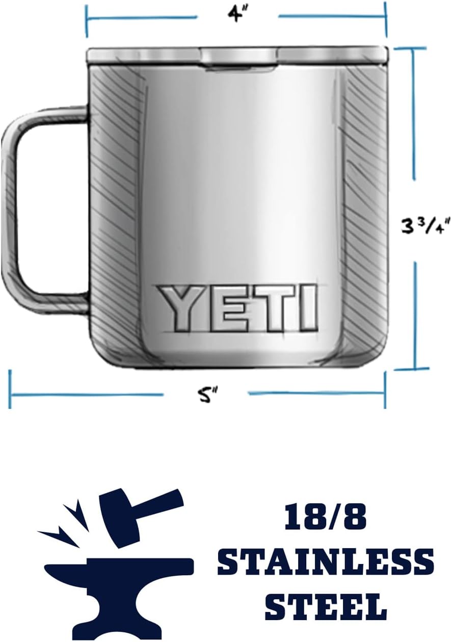 YETI Rambler 14 oz Mug - Vacuum Insulated Stainless Steel with MagSlider Lid | Durable & Stylish