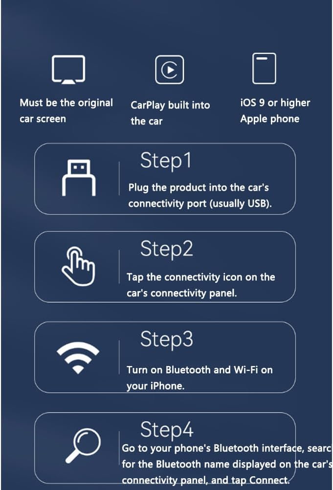 MZYLW CX5 2019 2020 2021 2022 2023 2024 2-in-1 Car Wireless CarPlay Adapter for Mazda Support Apple CarPlay and Android