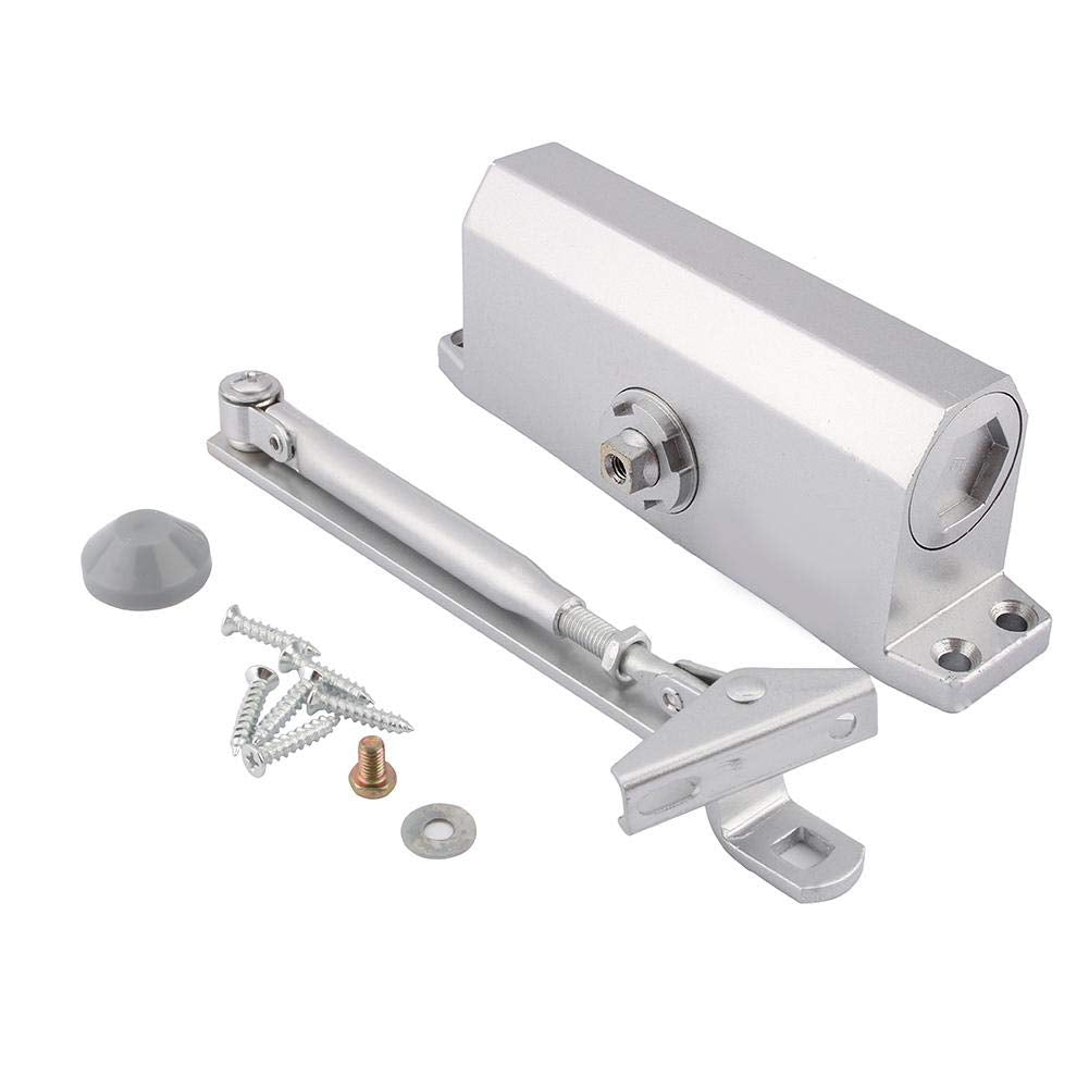 Automatic Door Closer, Heavy Duty Commercial, Aluminum Construction, 45-65KG Capacity