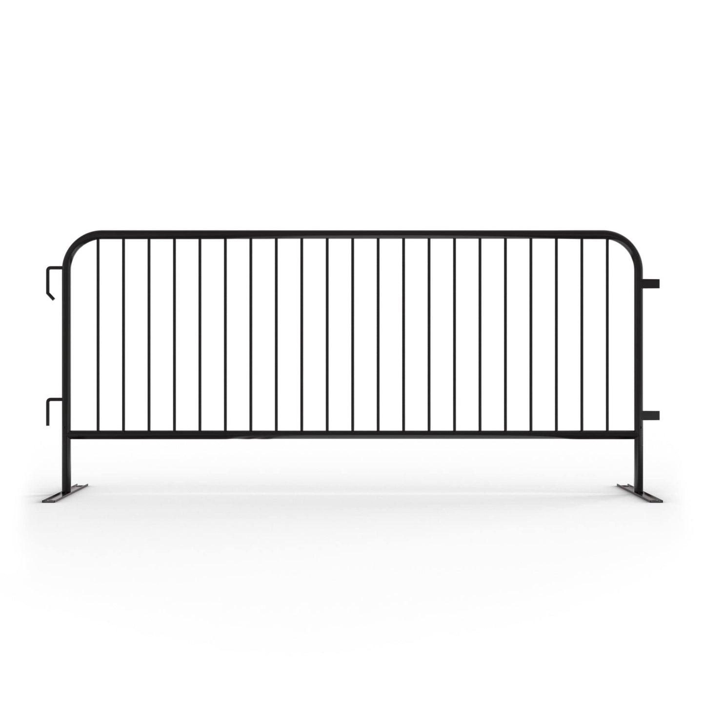 Angry Bull Barricades Barricade in a Box 2.0 - Heavy Duty Interlocking Steel Barricade, 8.5 Ft. (Black, Flat feet)