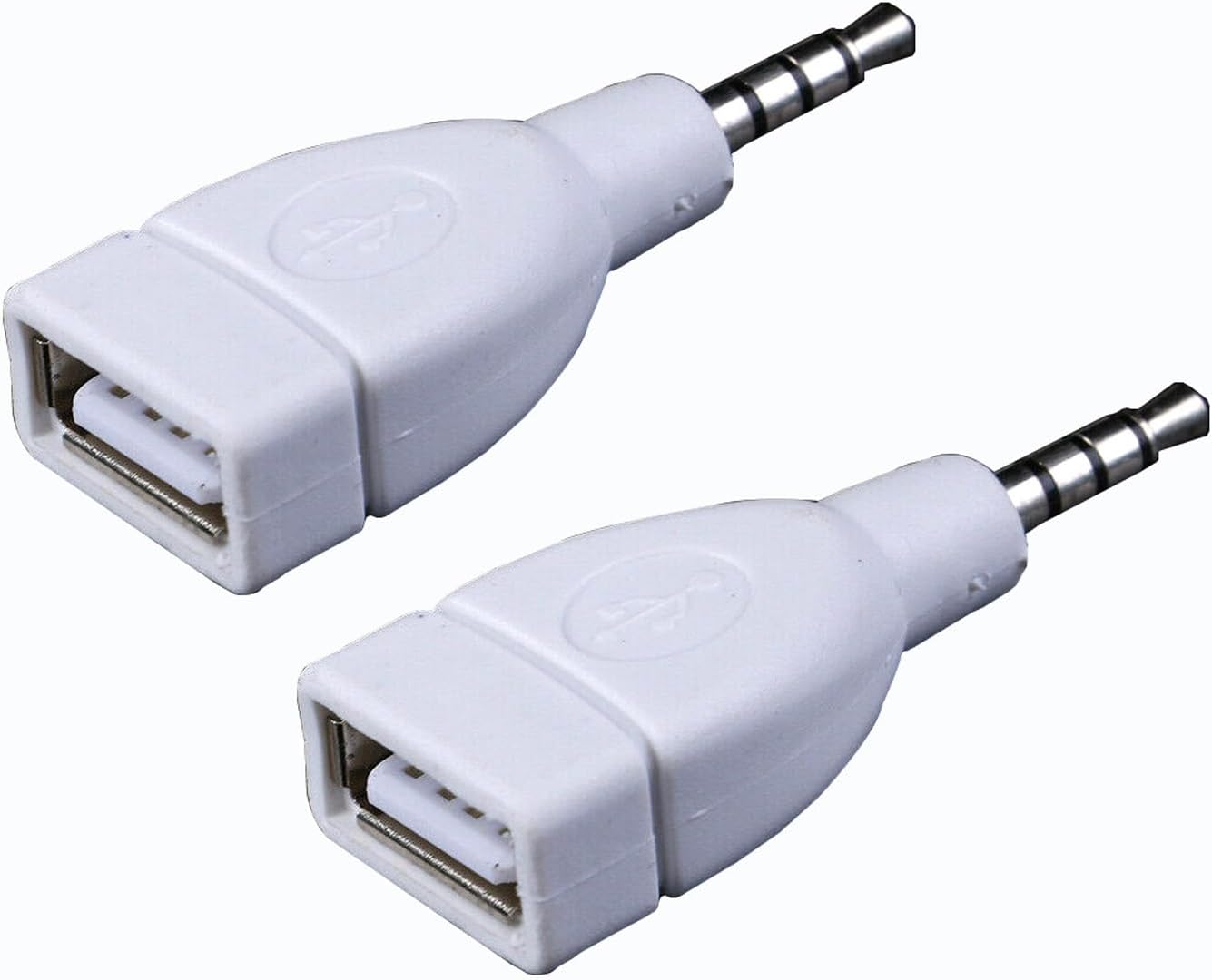 WAGHAVEN 3.5mm 2.0 MP3 Sound Converters Male AUXs to USB Female Converters Adapter for Car Speakers and Players