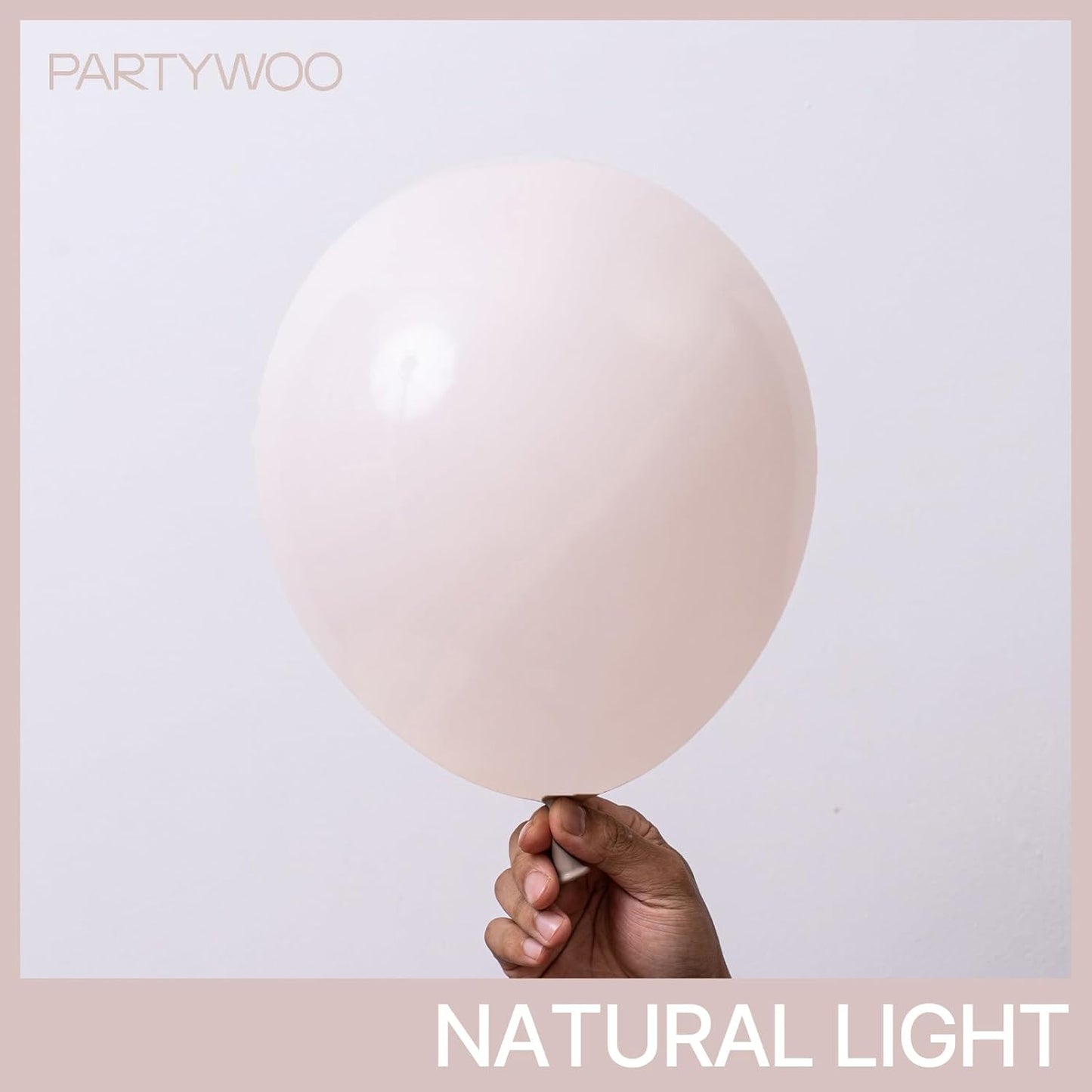 PartyWoo Beige Balloons - 101pcs 12 Inch Boho Cream & Ivory Latex for Weddings & Celebrations
