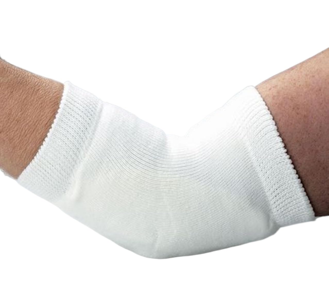 Sandhill Tools Heel & Elbow Protector Large Padded Sleeves – Knit Elastic Cushioned Guards for Skin Protection, Pressure Relief & Shock Absorption, Soft Terry Fabric, Pull-On Design (Pair)