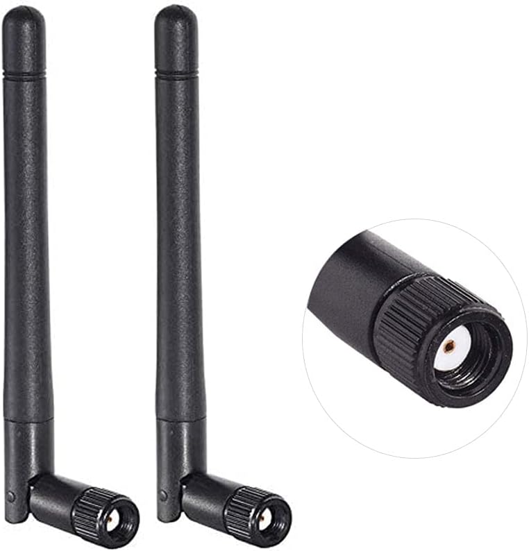 CORONIR 2.4GHz 5GHz 5.8GHz 3dBi 2Pack Dual Band WiFi MIMO RP-SMA Male Antenna for WiFi Router Signal Booster Repeater