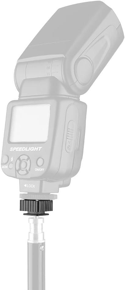 1/4 1/4"-20 Flash Shoe Mount Adapter to Thread Hole with Male Tripod Screw Adapter for Light Stands Umbrella Holder