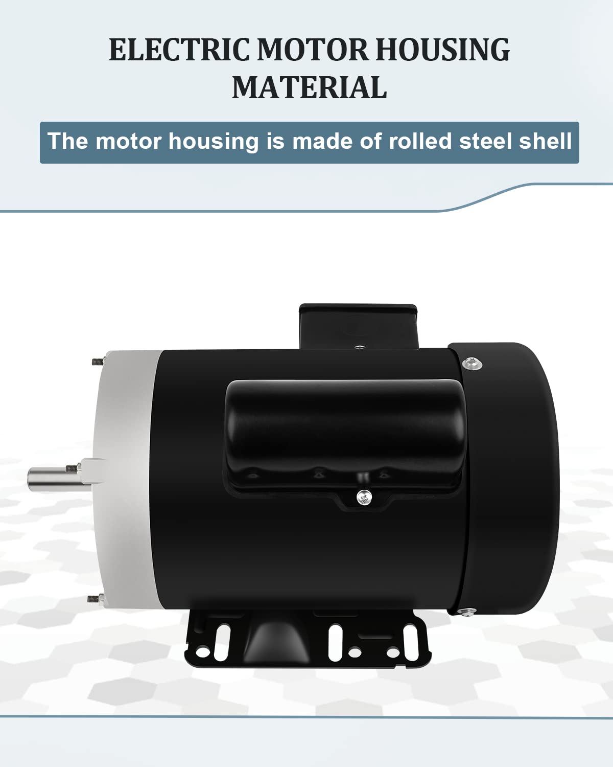 Electric Motor 1 HP Farm Duty Motor, Single Phase Motor 1750RPM 115V/230V 13.6/6.8A CW/CCW TEFC