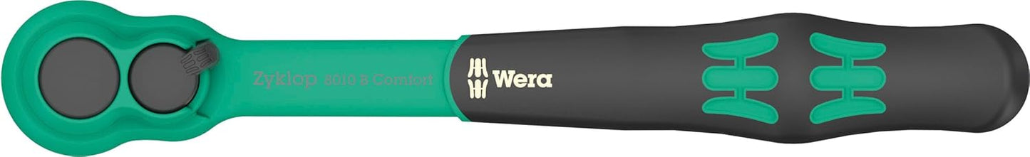 WERA - 12-Piece Zyklop Comfort Ratchet Set | 3/8" Drive with Reversing Lever - Metric Tools