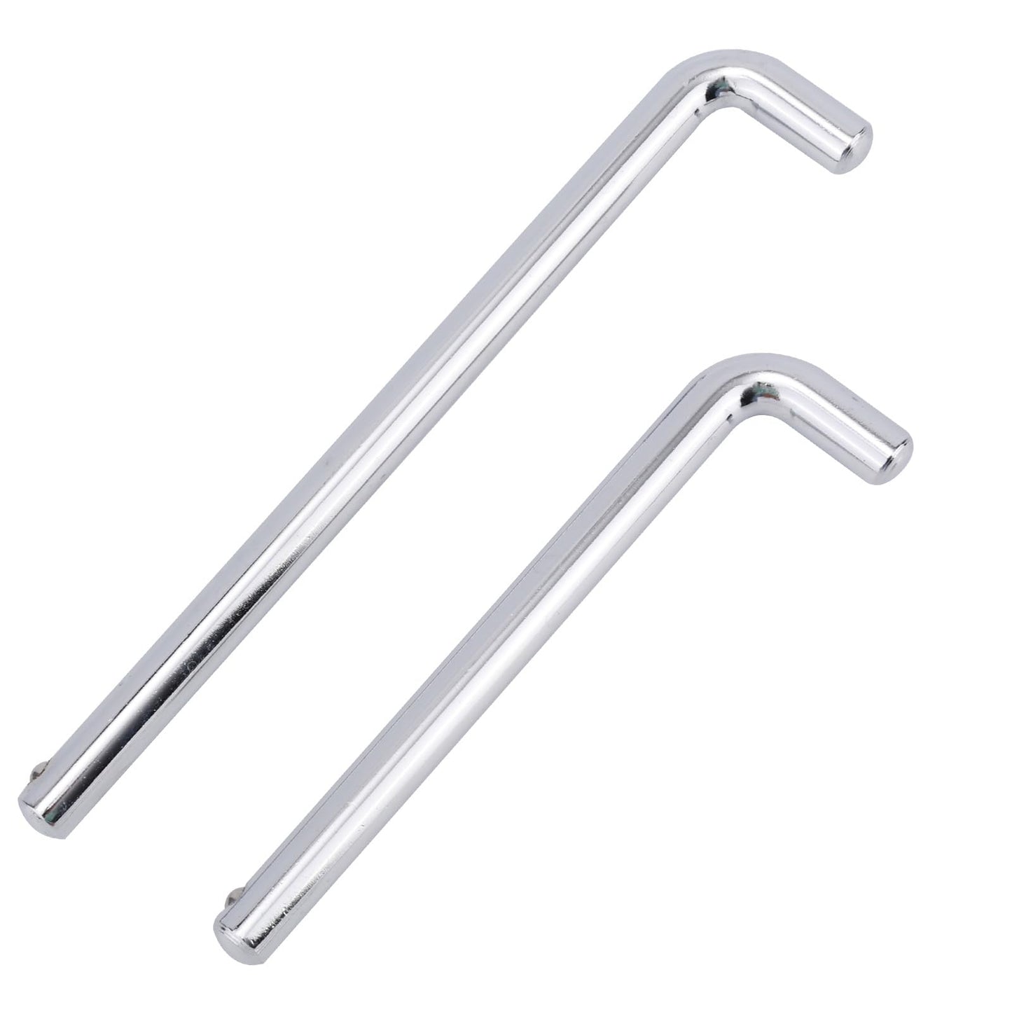 NQEUEPN 2pcs Weight Stack Pin, 3/8in Diameter 6in/15.3cm & 4.4in/11.2cm Weight Loading Pin L Shaped Stack Extender Selector Inserts Gym Fitness Equipment for Home Gym