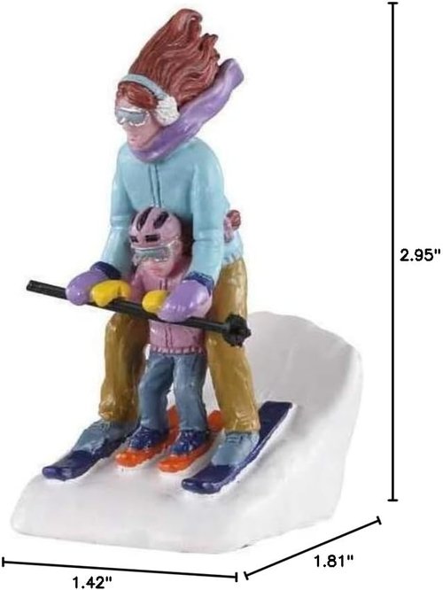 Lemax Village Collection - Mommy And Me Ski Figurine | Charming Winter Decor