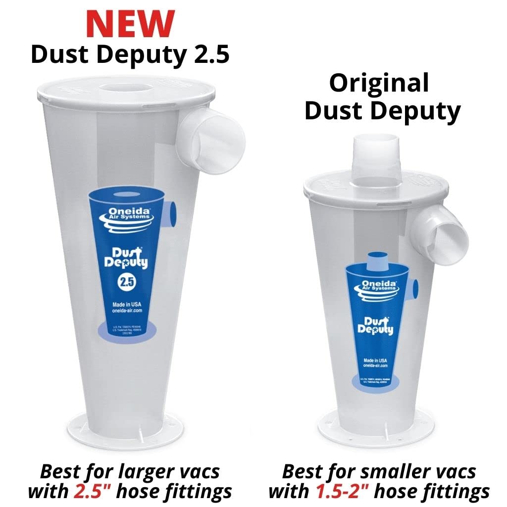 Oneida Air Systems Dust Collector & Cyclone Separator Kit DD Deluxe 5-Gal - Clear Bucket - Portable