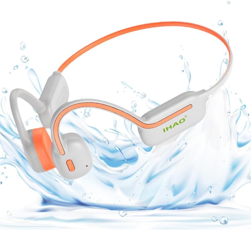 Swimming Headset MP3 32G IP68 IHAO Headphones True Bone Conduction Open Ear Player Built-in Memory Underwater