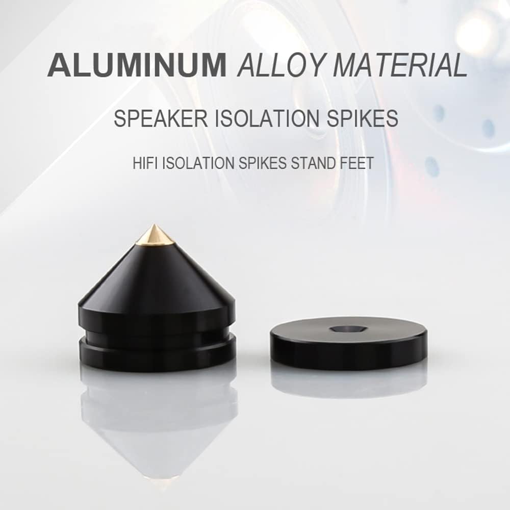 4Pcs 3m Speaker Isolation Spikes Floor Protectors Shockproof Speaker Isolation Spikes with Base Pad