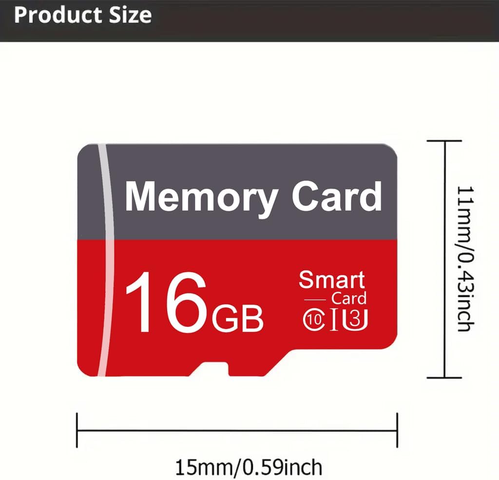 Yicunxin 2 Pack 16GB C10 A1 (16, Memory Card with Adapter, High Speed TF Card, UHS-I Memory TF Card for Tablet/Mobile