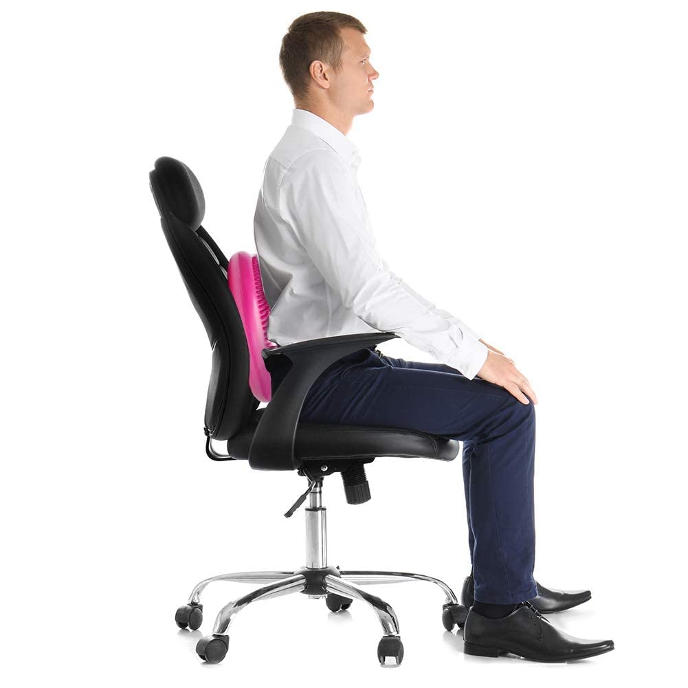 WIWAPLEX Wiggle Seat, Inflatable Stability Balance Disc Wobble Cushion, Balance Disc Wiggle Seat, Flexible Seating Classroom with Free Air Pump Sensory Kids (Office & Home & School) (Pink)