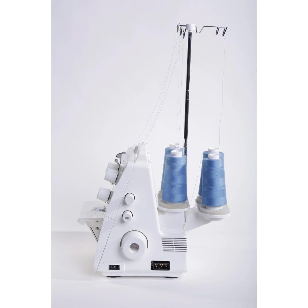 Juki MCS-1600 Cover Stitch and Chain Stitch Sewing Machine with Super Easy Looper Threading, 1,350 Stitches Per Minute, and Differential Feed Adjustment (White)