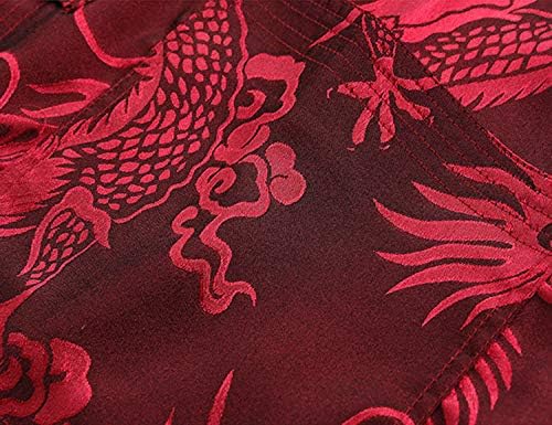 wecotton Tang Suit Men Hanfu Chinese Traditional Clothes Kung Fu Shirt Uniform Long Sleeved Coat Tops and Pants