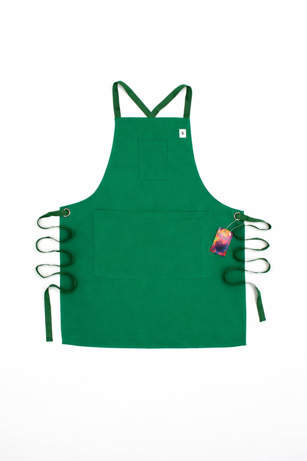 Basics71 Multi-Purpose Chef Apron – Kitchen, Grill & Restaurant Work Apron for Men & Women – Adjustable Fit – Durable Cotton Blend – Designed for All-Day Performance (Esmerald Green)