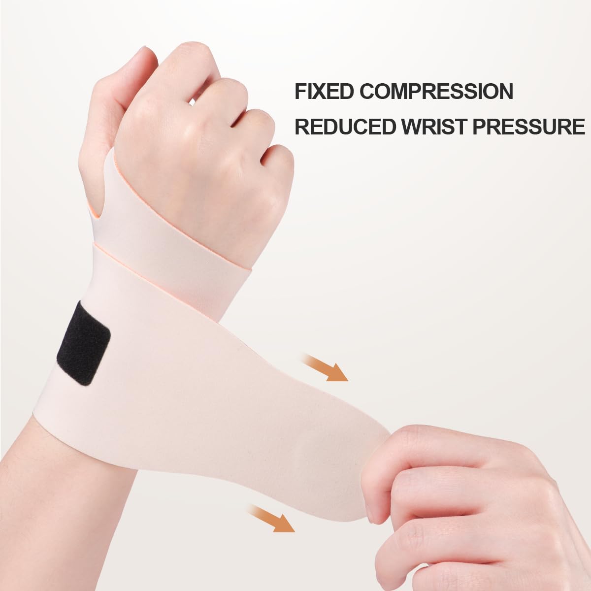 iStabo 2 Pack Wrist Brace Support for Carpal Tunnel Pain Relief, Ultra Thin Elastic for Tear, Ulnar Wrist wraps Repetitive Wrist Use Injury, Fit Left or Right Hand, Small and Medium Hands Sizes