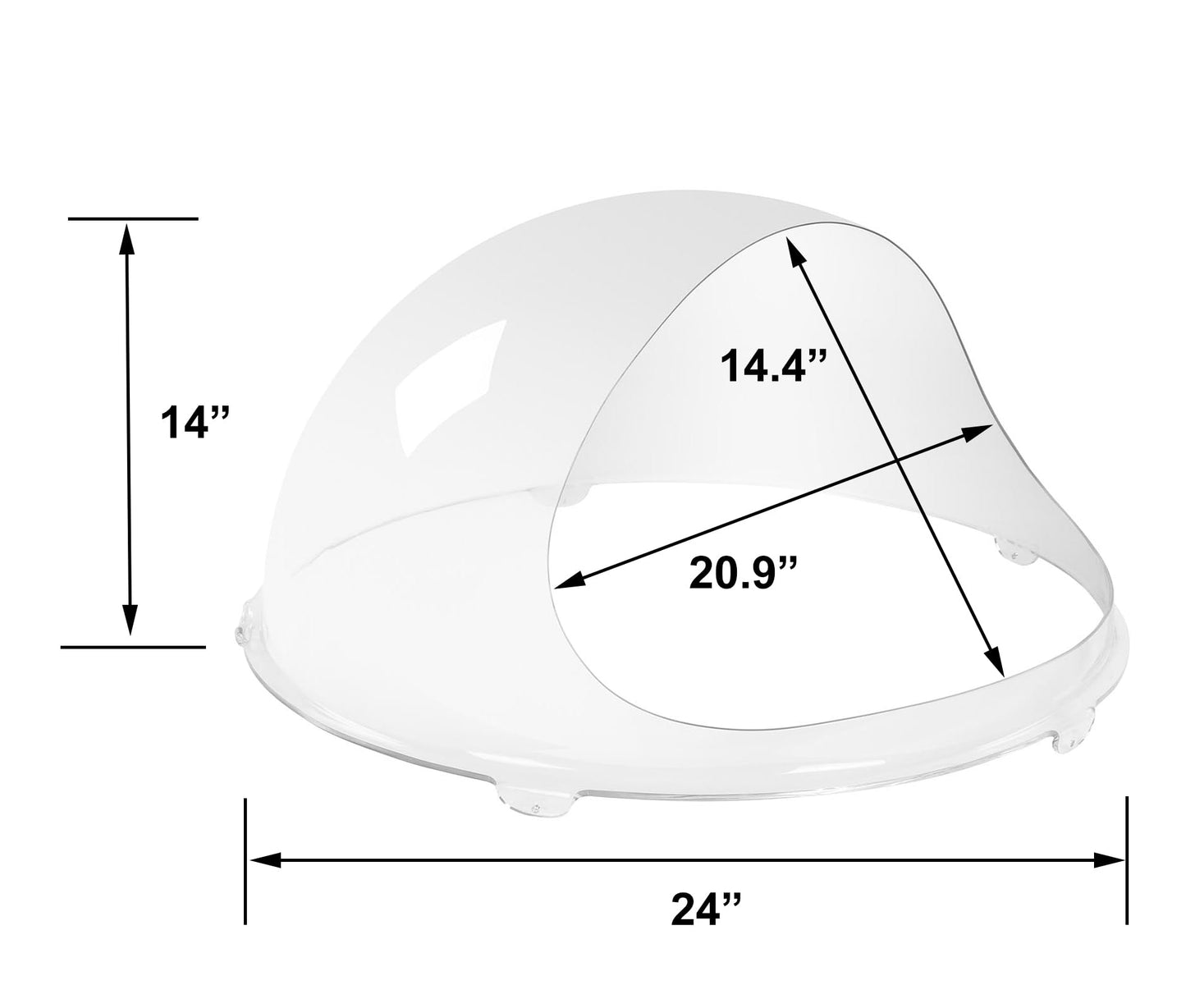 ANFIRE 24" Dome Bubble Shield Plastic Cover designed specifically for Commercial Professional Cotton Candy Machine maker AN2